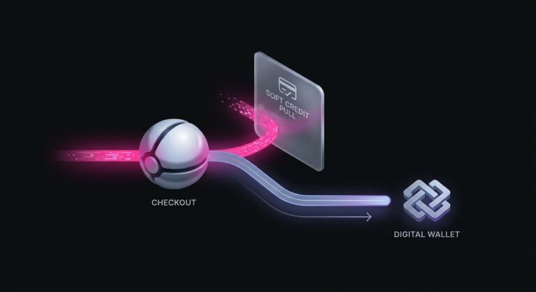 Conceptual comparison of a Buy Now Pay Later decline after a soft credit pull and a preserved checkout using a digital wallet alternative.
