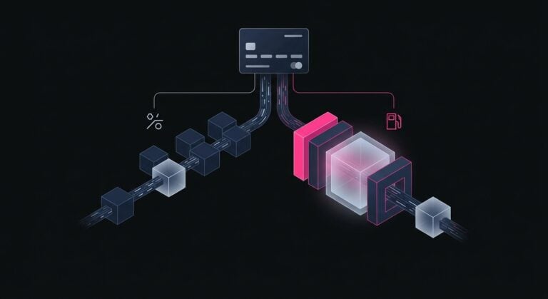 Conceptual image of debit card hold timing varying by issuer policies and merchant category, with gas station pre-authorizations treated differently.